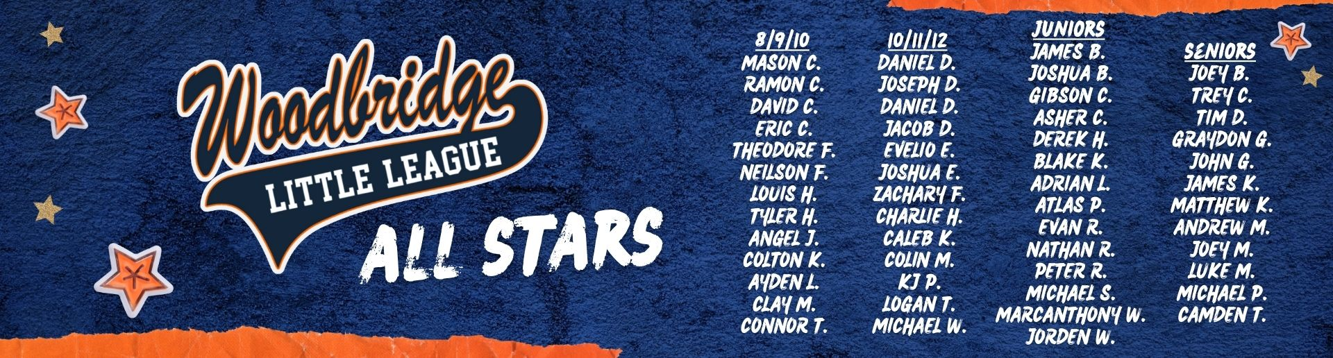 Congratulations WBLL 2025 ALL STAR PLAYERS